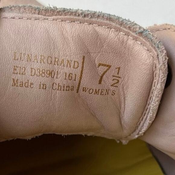 Cole Haan Alisa Lunargrand Wingtip Oxfords Women's 7.5 Tan Neon Suede Preppy - Picture 10 of 14